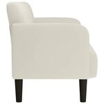 vidaXL Canapé causeuse crème 109 cm velours