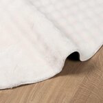 vidaXL Tapis de surface Rond HUARTE Crème Ø 160 CM Polyester