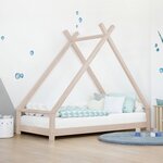 Lit tipi enfant TAHUKA 90 x 180 beige