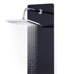 vidaXL Panneau de douche Verre 25 x 44 6 x 130 cm Noir