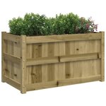 vidaXL Jardinières 2 Pièces bois de pin imprégné