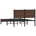 vidaXL Cadre de lit en métal sans matelas chêne marron 120x200 cm