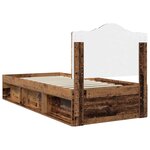 vidaXL Cadre de lit Bois ancien 90 x 190 cm Pin massif