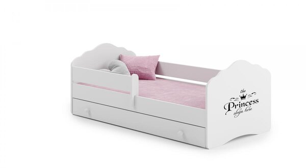 Lit enfant FALA BAR+SZU 160x80 Princess avec tiroir de rangement avec matelas