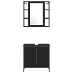 Meuble sous-vasque vidaXL Chêne noir 60x30x60 cm Bois d'ingénierie