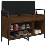 vidaXL Banc à chaussures chêne marron 85 5x32x57 5cm bois d'ingénierie
