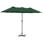 vidaXL Parasol de jardin Vert 370 x 197 x 239 cm