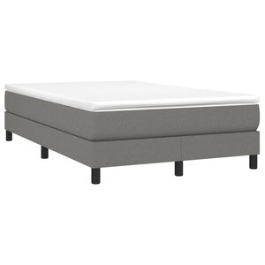 vidaXL Sommier à lattes de lit avec matelas gris foncé 120x190cm tissu