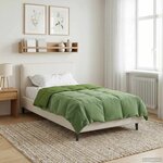 vidaXL Duvet complet toute l'année Vert 135 x 220 cm Microfibre