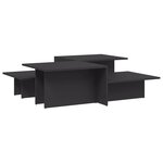 vidaXL Tables basses 2 Pièces gris bois d'ingénierie