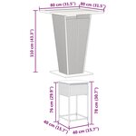 vidaXL Ensemble de bar de jardin 5 Pièces avec coussins noir poly rotin