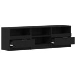 vidaXL Meuble TV avec tiroir Noir 150 x 33.5 x 45 cm Bois d'ingénierie