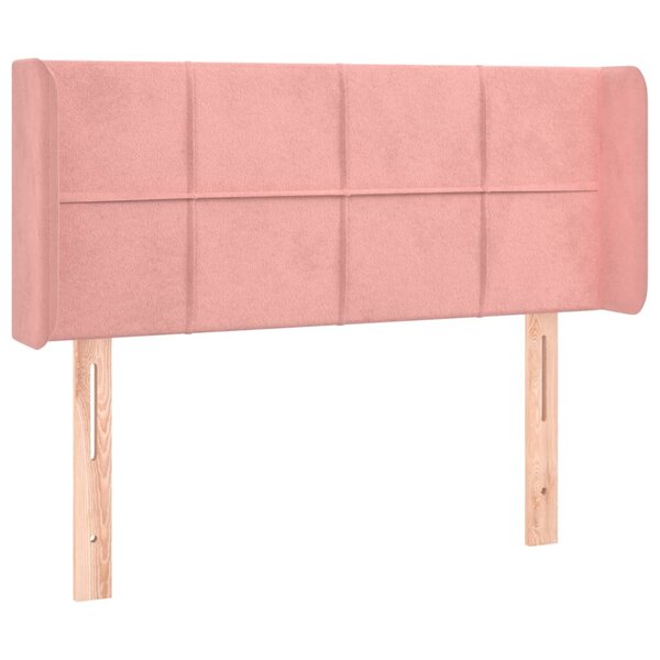 vidaXL Tête de lit avec oreilles Rose 83x16x78/88 cm Velours