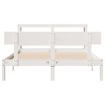 vidaXL Cadre de lit sans matelas blanc 120x190 cm bois de pin massif