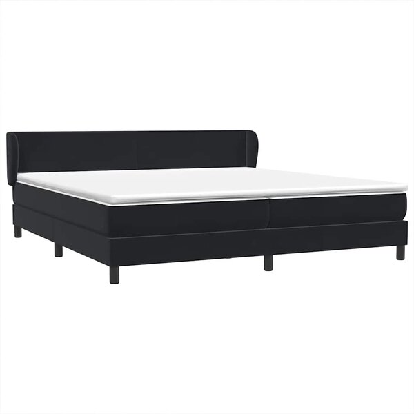 vidaXL Sommier à lattes de lit avec matelas noir 180x220 cm velours