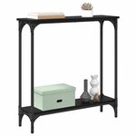 vidaXL Table console Chêne noir 75 x 22 5 x 75 cm Bois d'ingénierie