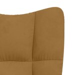 vidaXL Chaise de relaxation avec repose-pied Marron Velours