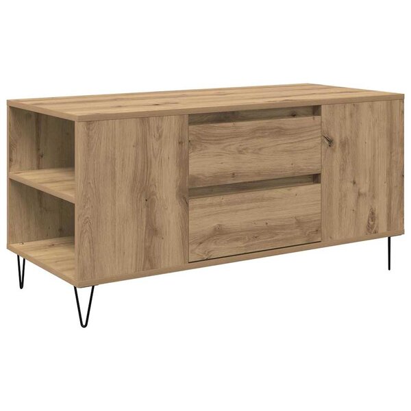 vidaXL Table basse avec tiroir Chêne artisanal 102 x 44 5 x 50 cm