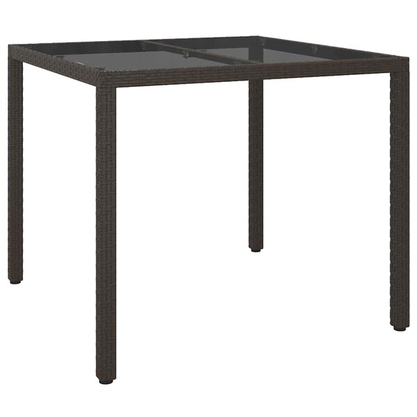vidaXL Table de Jardin Marron 90 x 90 x 75 cm polyrotin