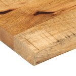 vidaXL Dessus de table 80x20x2 5 cm bord vif bois massif manguier brut