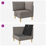 vidaXL Sofa avec rangement Tissu