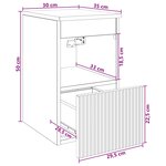 vidaXL Armoire de salle de bain Chêne fumé 30 x 35 x 50 cm