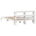 vidaXL Cadre de lit avec tête de lit blanc 140x200 cm bois pin massif