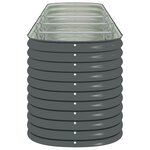 vidaXL Lit surélevé de jardin 400x80x81 cm Acier galvanisé Gris