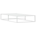 vidaXL Cadre de lit sans matelas blanc 100x200 cm métal
