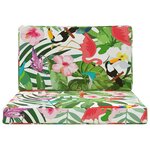 vidaXL Coussin de canapé d'extérieur 2 Pièces coloré Polyester