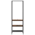 vidaXL Portant à vêtements avec étagères Chêne fumé 60 x 30 x 171 cm