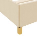 vidaXL Lit à ressorts Crème et Beige et Blanc 90 x 200 cm tissu