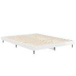 vidaXL Cadre de lit blanc brillant 140x190 cm bois d'ingénierie