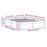 vidaXL Cadre de lit sans matelas bois massif 150x200 cm