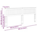 vidaXL Tête de lit Blanc 200 cm Bois d'ingénierie