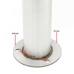 Bloc 5 boite aux lettres sur pied de support 5 compartiments superposé acier inoxydable