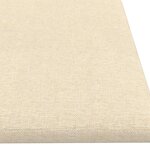 vidaXL Panneaux muraux 12 Pièces Crème 60x15 cm Tissu 1 08 m²