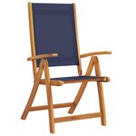 vidaXL Ensemble à manger de jardin 5Pièces bois d'acacia solide textilène
