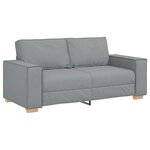 vidaXL Canapé 2 places Gris clair 140 cm Tissu