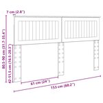 vidaXL Tête de lit Chêne fumé 150 cm Bois d'ingénierie