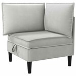 vidaXL Ensemble de meubles pour le salon 3 Pièces Gris clair Tissu