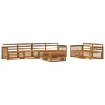 vidaXL Ensemble de canapés d'extérieur 7 pc Naturel