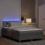 vidaXL Lit à ressorts avec matelas Gris clair 120 x 200 cm tissu