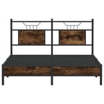 vidaXL Cadre de lit sans matelas chêne fumé 150x200 cm bois ingénierie