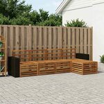vidaXL Ensemble de canapés d'extérieur 5 Pièces Naturel
