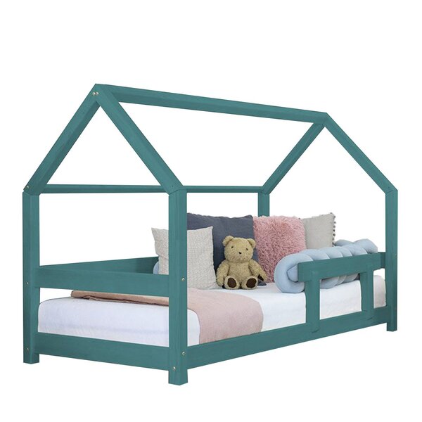 Lit cabane enfant TERY 90 x 190 vert pétrole
