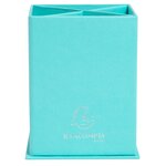 Pot À Crayons Carré 4 Compartiments Carton Teksto - Vert D'eau - X 8 - Exacompta