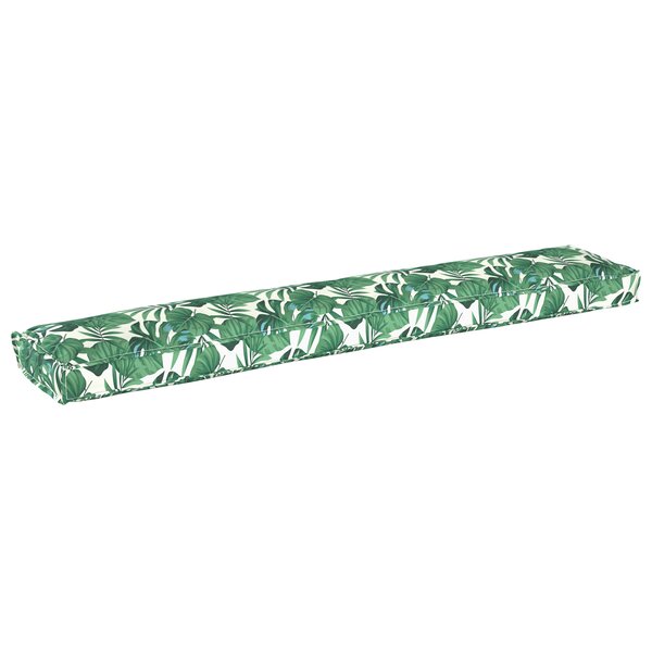vidaXL Coussin de palette pour banc Motif feuille 200x40x8 cm Tissu Oxford
