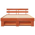 vidaXL Cadre de lit Marron cire 150 x 200 cm Bois massif en pin
