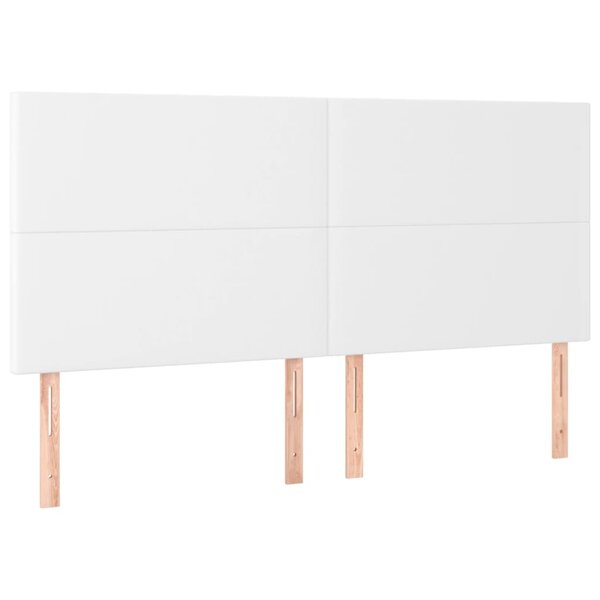 vidaXL Tête de lit blanche 180 x 5 x 118/128 cm similicuir